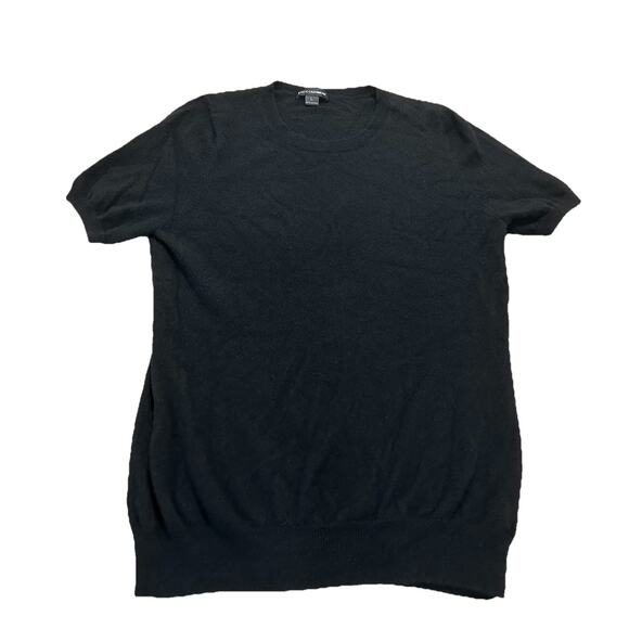 State Women’s L Cashmere Short Sleeve Crew Top Sweater 100% Cashmere Pullover - Picture 1 of 6